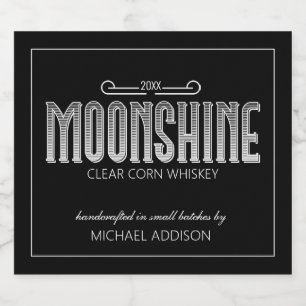Moonshine Food and Beverage Label Set Alkoholflaschenetikett