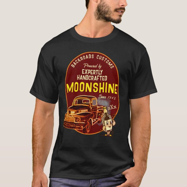 Moonshine handgefertigt jeden Namen Funny Face T-Shirt (Vorderseite)