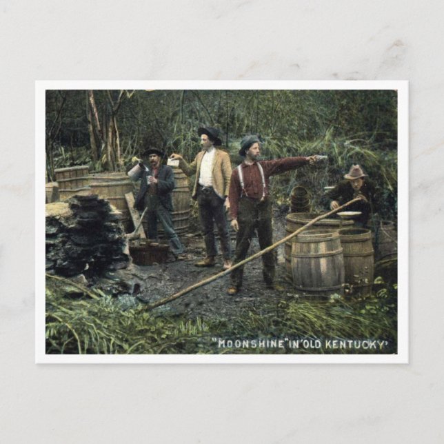 Moonshine im alten Kentucky Vintag Postkarte (Vorderseite)