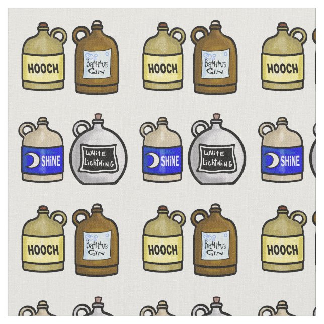 Moonshine Jugs Fabric Stoff (Nahaufnahme)