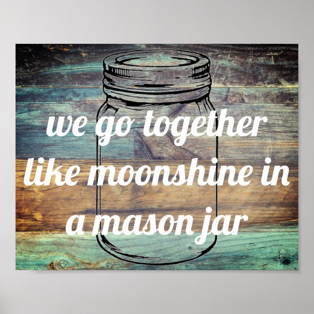 Moonshine Mason Jar Poster (Vorne)