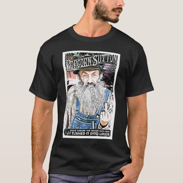 Moonshine Popcorn Sutton T - Shirt Geschenk für Fa (Vorderseite)