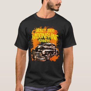 Moonshine Runners Flammen Old Car jeder Name T-Shirt