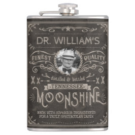 Moonshine Vintag Hillbilly Medicine Custom Brown Flachmann
