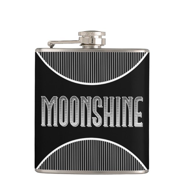 Moonshine Vinyl Wrapped Flask Flachmann (Vorderseite)