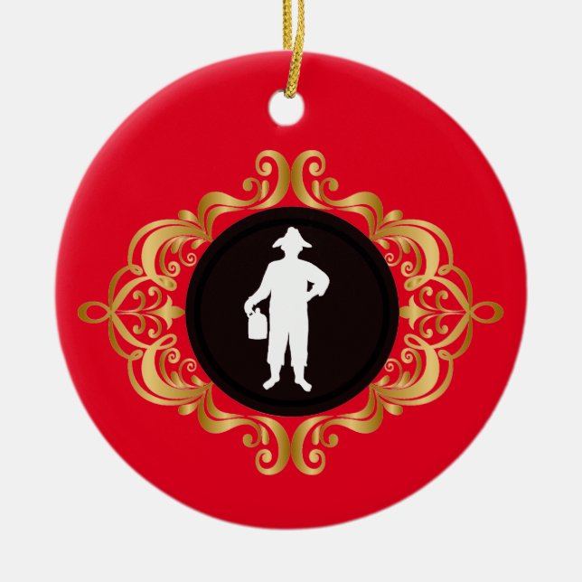 Moonshiner Man Medallion Weihnachtsschmuck (Vorne)