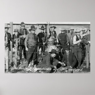 MOONSHINERS BUSTIERT VON TEXAS RANGERS c. 1919 Poster