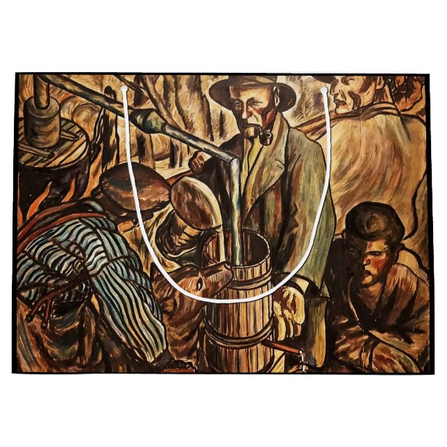 Moonshiners machen weißen Blitz Whiskey Liquor Große Geschenktüte (Vorderseite)