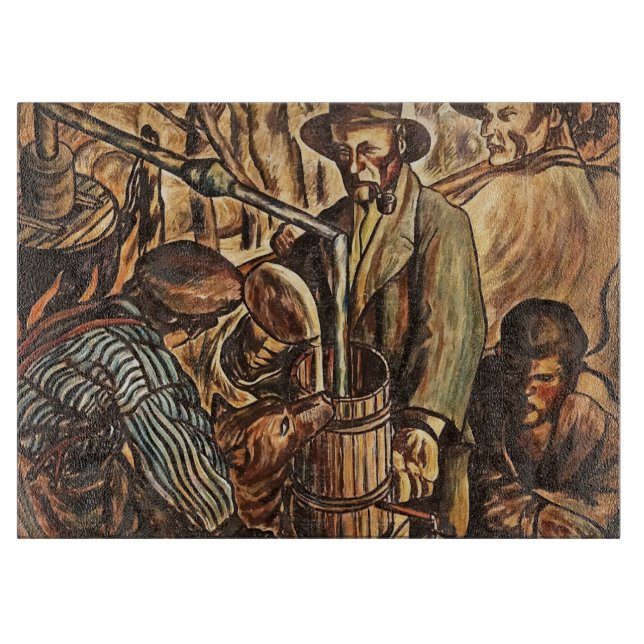 Moonshiners machen weißen Blitz Whiskey Liquor Schneidebrett (Vorderseite)