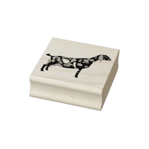 Moonspotted Nubian Dairy Goat Gummistempel
