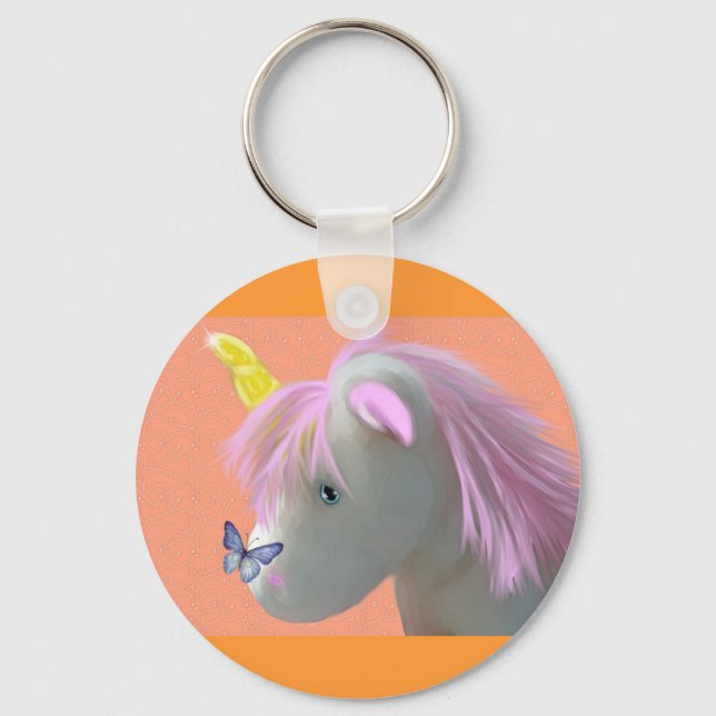 Moonstone, das Einhorn Schlüsselanhänger (Vorderseite)