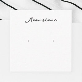 Moonstone Earring Juwelier Display Card Begleitkarte