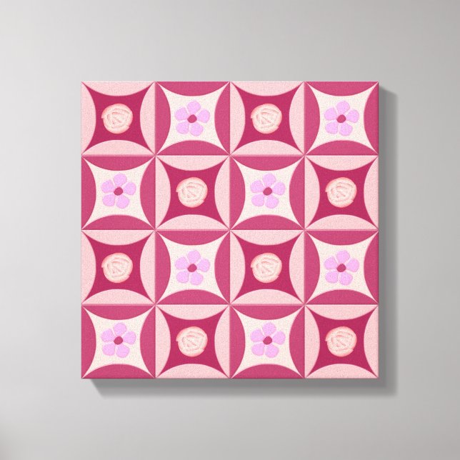 MoonStone Rose und Kirsche Blume in der Tür Leinwanddruck (Vorderseite)