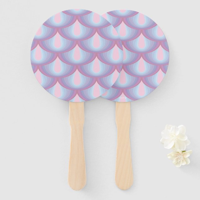 Moonstone Scales Hand Fans Fächer (Vorne und Hinten)