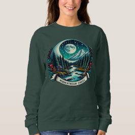 Moonstream Creek Christmas Landschaftlich Sweatshi Sweatshirt