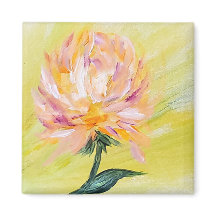Moonstudio - Orange Peony Magnet