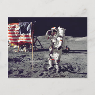 Moonwalk Apollo 17 Postkarte