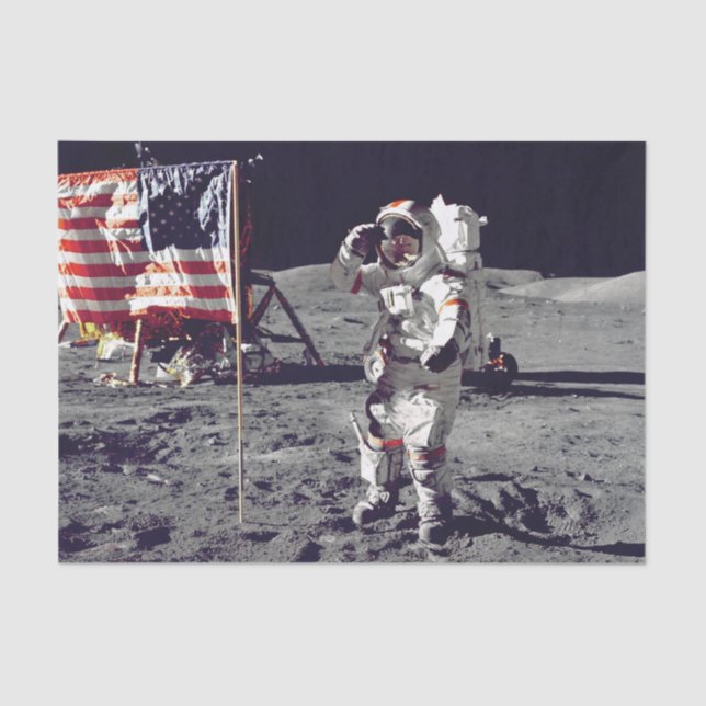 Moonwalk Apollo 17 Seidenpapier (Vorderseite)