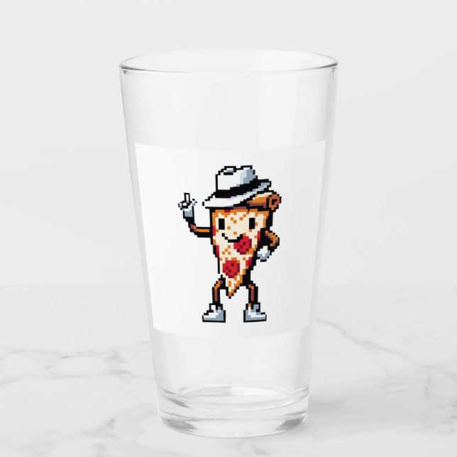 Moonwalk Pizza - Legendärer Pop Slice Art Glas (Vorderseite)