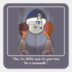 Moonwalk Quadratischer Aufkleber