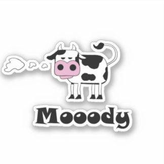 Mooody Custom-Cut Vinyl Sticker