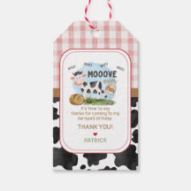 Mooove Over Birthday Favor Sticker