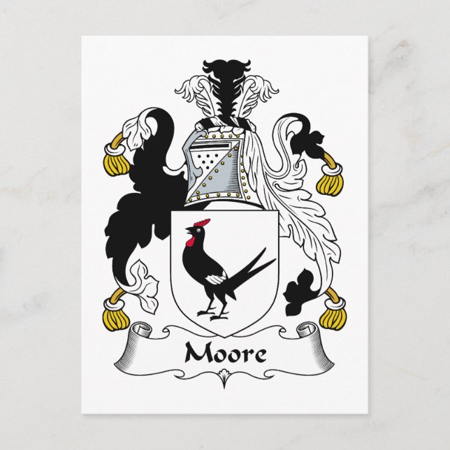 Moore Familienwappen Postkarte (Vorderseite)