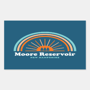 Moore Reservoir New Hampshire Rainbow Rechteckiger Aufkleber