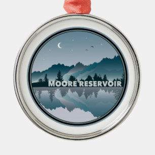 Moore Reservoir New Hampshire Reflection Ornament Aus Metall