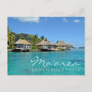 Moorea auf Französisch-Polynesien mit luxuriösen B Postkarte