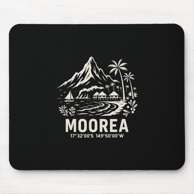 Moorea Island French Polynesia Beach Vacation  Mousepad (Vorne)