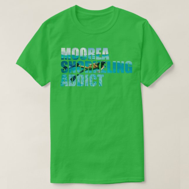 Moorea Schnorchel Addict Foto T-Shirt (Design vorne)