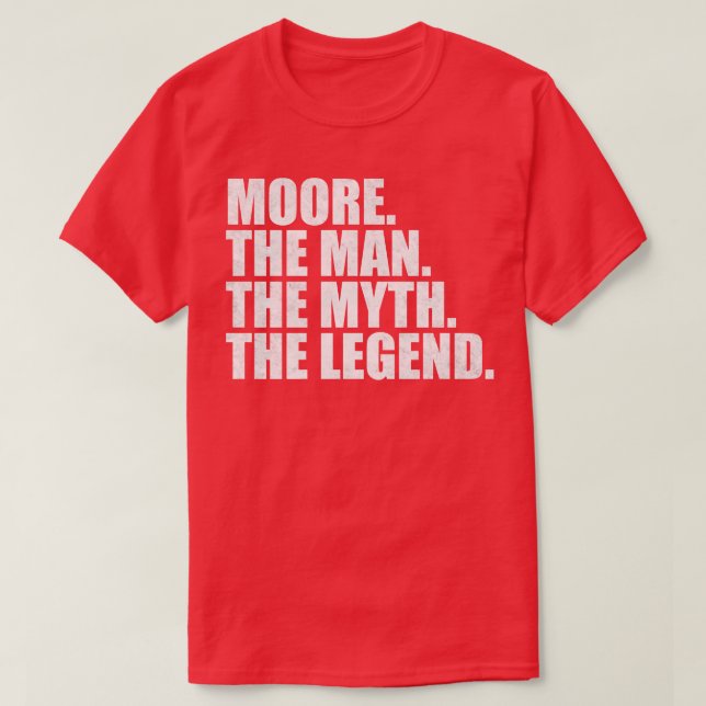 MooreMoore Name Moore Vorname T-Shirt (Design vorne)