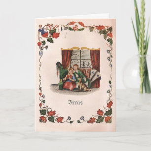 Moore's Saint Nicholas Vintage-Weihnachtskarte Feiertagskarte