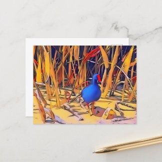 Moorhen Postcard Postkarte