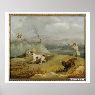 Moorhuhn-Schießen (Öl auf Leinwand) Poster