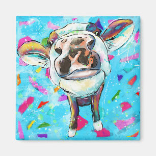 Moorific Doodle Tinte Kuh Magnet