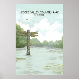 Moors Valley Country Park Ringwood Reiseplakat Poster