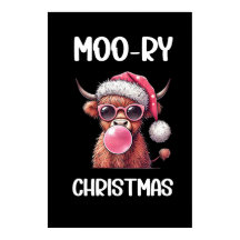 Moory Christmas Scottish Higland Cow