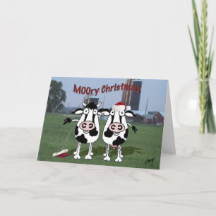 MOOry Weihnachten! Feiertagskarte