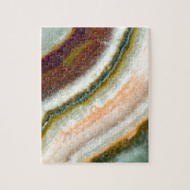 Moos-Café-Quarz-Kristall Puzzle (Vertikal)