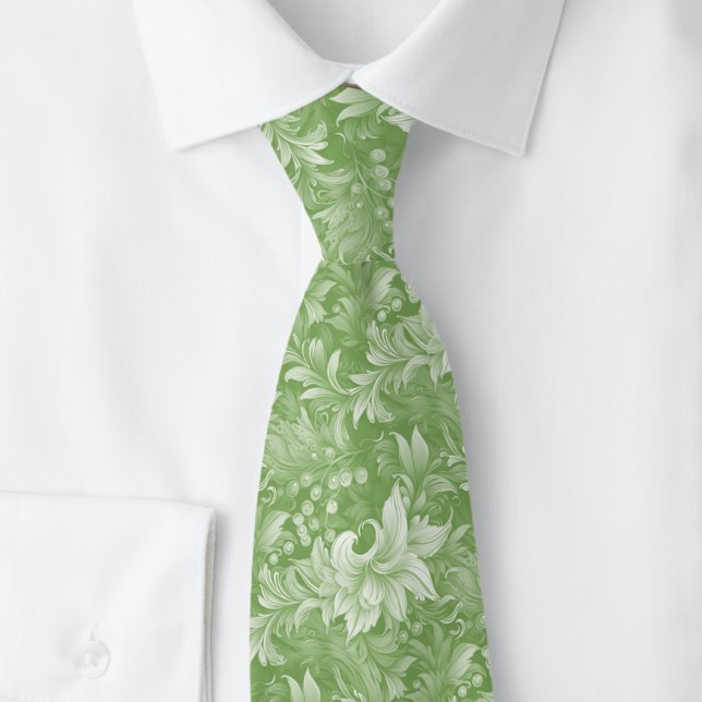 Moos Ornate Botanical Krawatte (Von Creator hochgeladen)