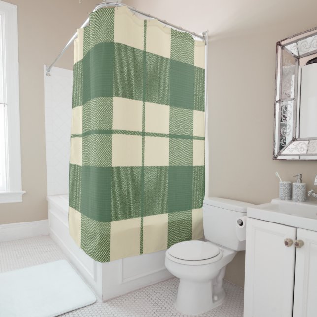 Moos Plaid Duschvorhang (Beispiel)
