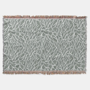 Moos-Salbei-grün boho kahle Korallenäste  Decke