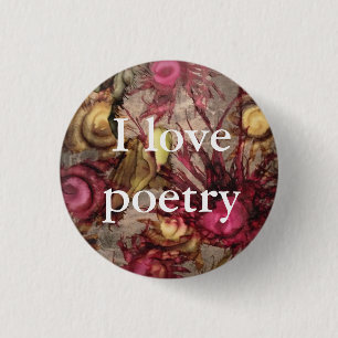 Moosbeer"ich Liebe-Poesie-" Knopf Button