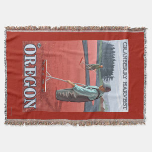 Moosbeersumpf-Ernte-Vintages Reise-Plakat Decke