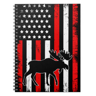 Moose American Flag Notizblock