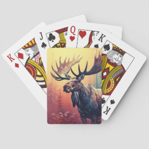 Moose Animal Wildlife Wilder Wilde Spielkarten