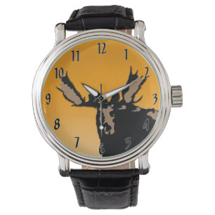 Moose at Sunset - Original Wildlife Art Armbanduhr