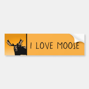 Moose at Sunset - Original Wildlife Art Autoaufkleber